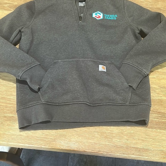 Carhartt Loose Fit Midweight Quarter Zip Mock Neck Sweatshirt - Picture 11 of 11